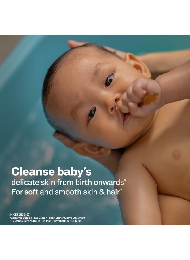 Cetaphil Baby Wash & Shampoo with Organic Calendula 230 ml | Gentle Daily Cleanser for Newborns & Babies | Hypoallergenic, Dermatologist Tested, Paraben-Free - Image 2
